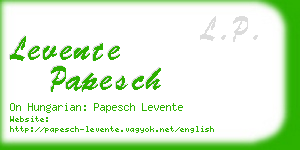 levente papesch business card